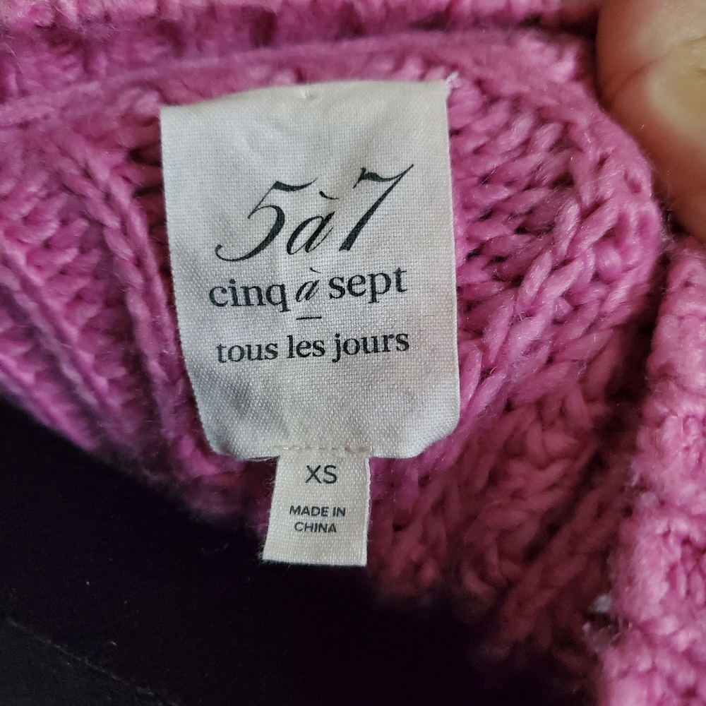 Cinq A Sept V Neck Knit Sweater - Picture 3 of 4